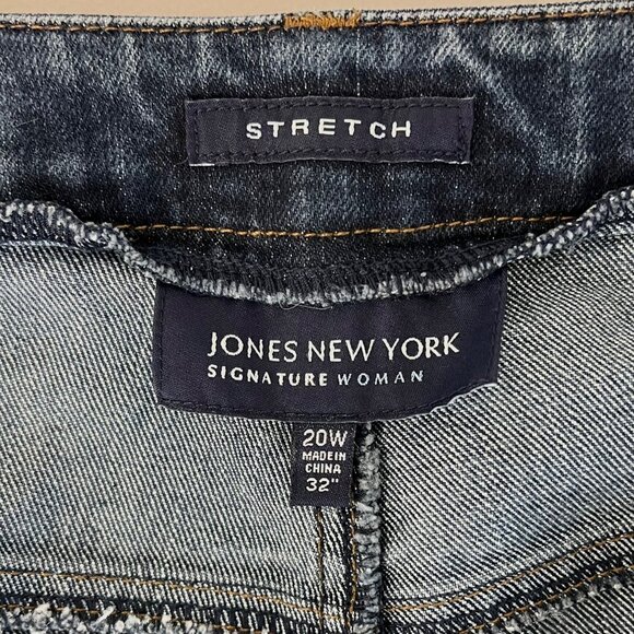 Jones New York Signature Women Stretch Denim Jeans Size 20W Relaxed Fit VGUC - Picture 5 of 15